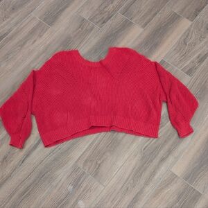 Lucky Brand Cropped Coral Sweater